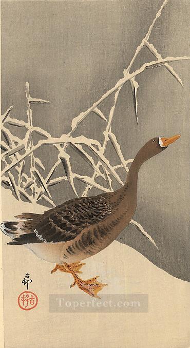goose on the snow Ohara Koson Shin hanga Oil Paintings